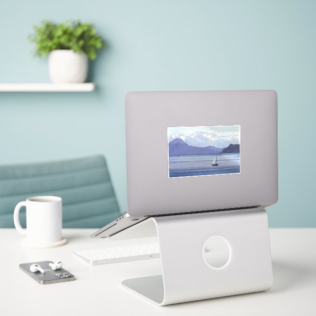 Purple Seascape (Laptop On Desk)