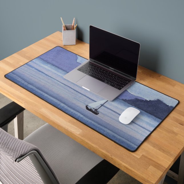 Purple Seascape Desk Mat (Office 2)