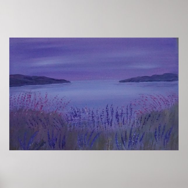 Purple seascape poster (Front)