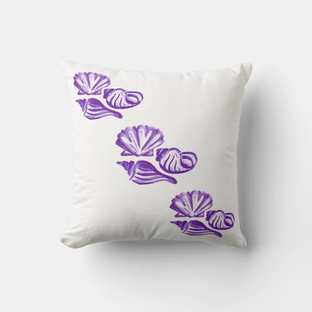 Purple Seashells Cushion (Front)