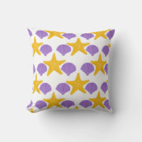 Purple Seashells Yellow Starfish Marine Life
