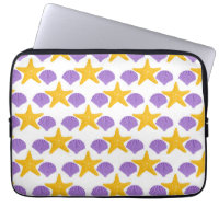 Purple Seashells Yellow Starfish Marine Life