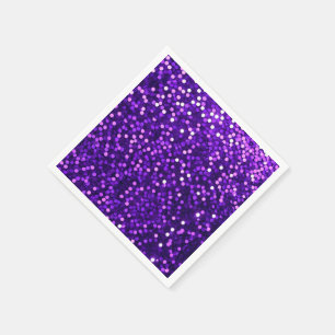 Purple Sequin Look Paper Napkin