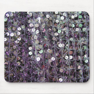 Purple Sequins & Beads Mouse Pad