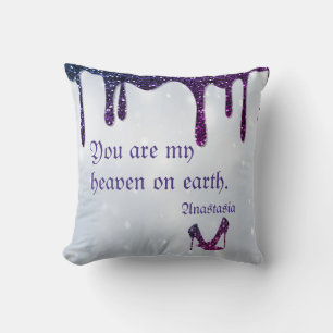 Purple Sequins Cushion