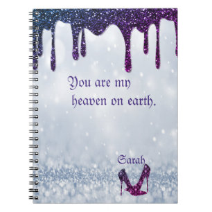 Purple Sequins  Notebook