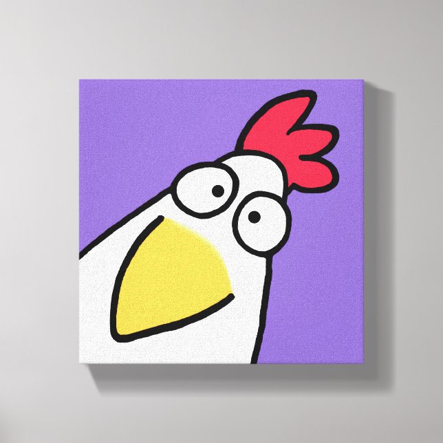 Purple SERIOUS CHICKEN by Sandra Boynton Canvas Print (Front)