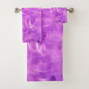Purple Shades Flowers Transformed Bath Towel Set