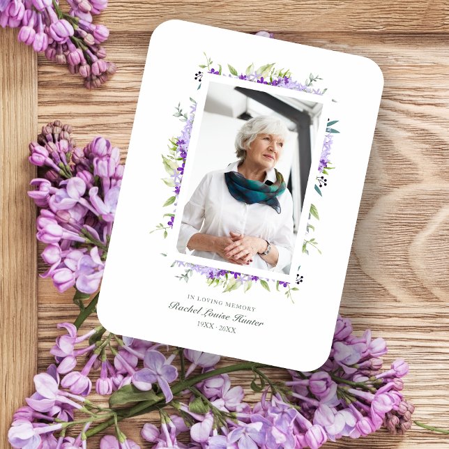 Purple Shades Garland In Loving Memory Photo Magnet (Creator Uploaded)