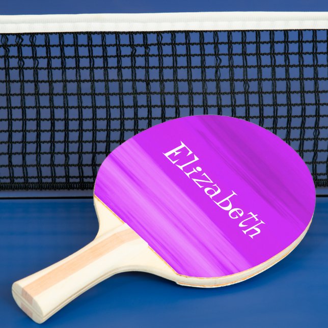 Purple shades name girl ping pong paddle (Insitu)