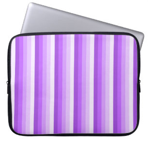 Purple shadow stripes laptop sleeve