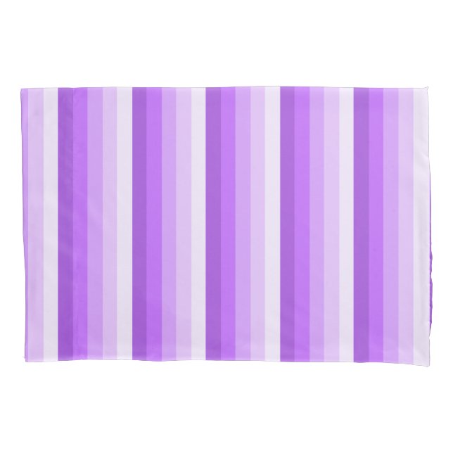 Purple shadow stripes pillowcase (Front)