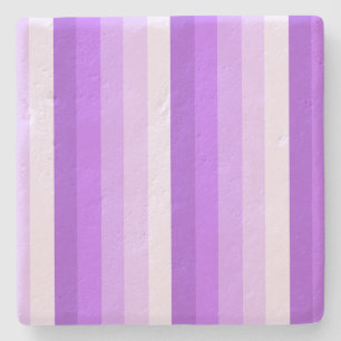 Purple shadow stripes stone coaster