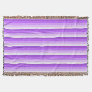 Purple shadow stripes throw blanket