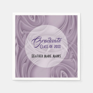 Purple Shadow Strokes Background "Graduation" Part Napkin