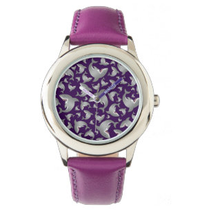 Purple shark pattern watch