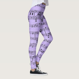 Purple Sheet Music Leggings