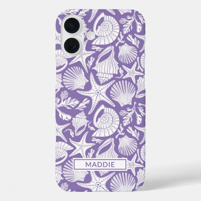 Purple Shells Personalised Case-Mate iPhone Case (Back)