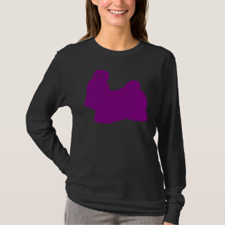 Purple Shih Tzu Silhouette T-Shirt