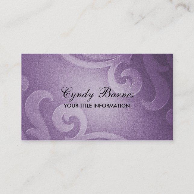 Purple Shimmer Business Card (Front)