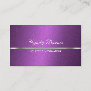 Purple Shimmer with Silver Business Card