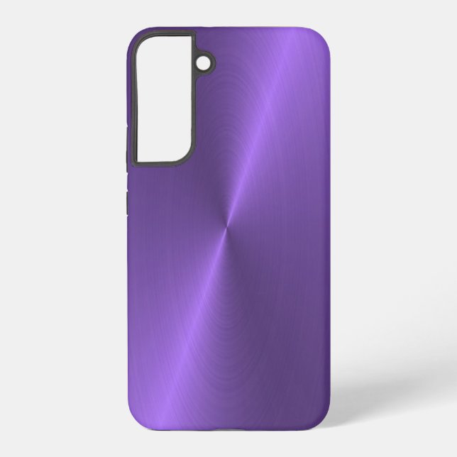 Purple shiny faux metal samsung galaxy case (Back)