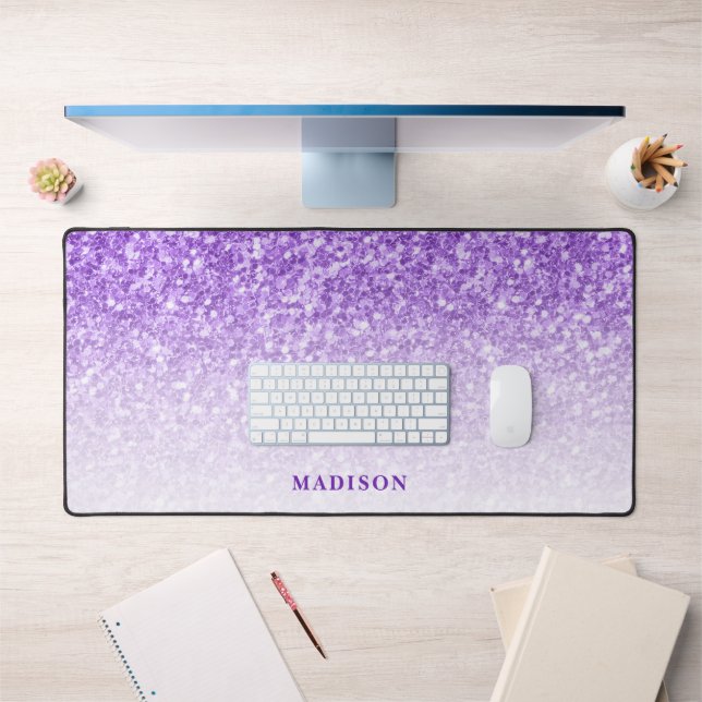 Purple Shiny Glitter Desk Mat (Office 1)
