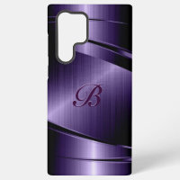 Purple Shiny Metallic Brushed Aluminium Look