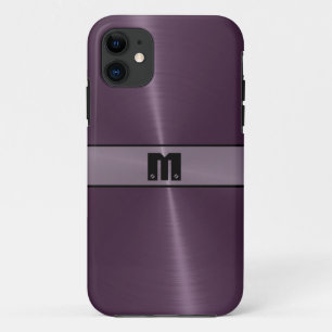 Purple Shiny Stainless Steel Metal 9 Case-Mate iPhone Case