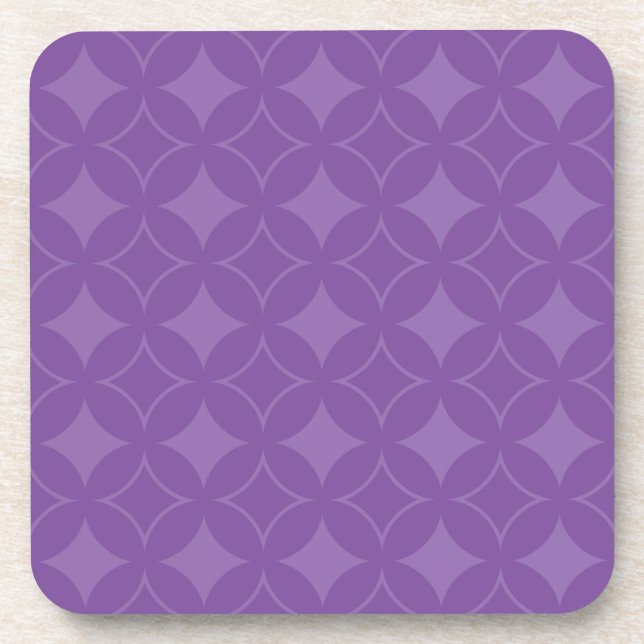 Purple shippo pattern coaster (Front)