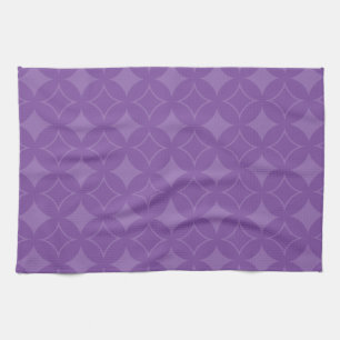 Purple shippo pattern tea towel