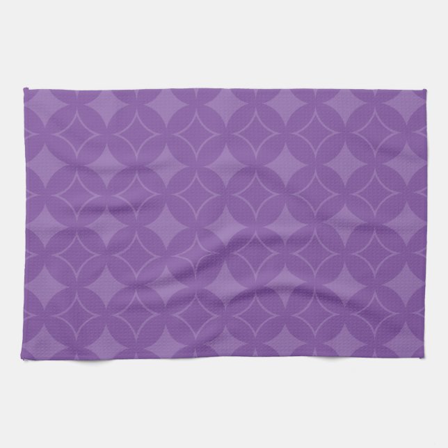 Purple shippo pattern tea towel (Horizontal)