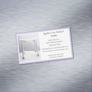 Purple Shower Chair Senior Care Equipment Medical  Magnetic Business Card
