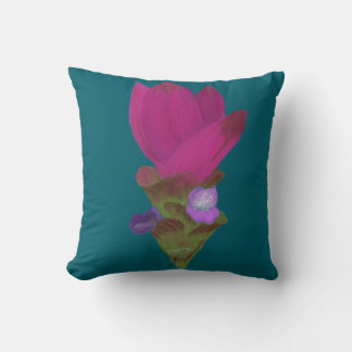Purple Siam Tulip Decorative Pillow
