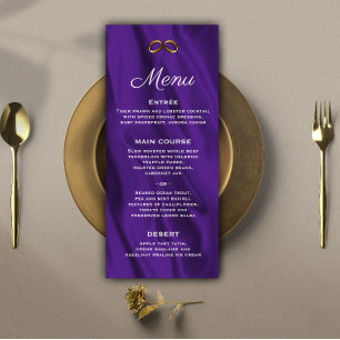 Purple Silk Wedding Menu