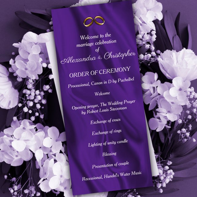 Purple Silk Wedding Programme (Creator Uploaded)