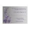 Purple Silver Floral with Butterflies RSVP Card