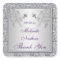 Purple Silver Foil Floral Wedding Favour Sticker