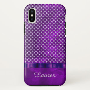Purple Silver Gem Case-Mate iPhone Case