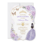 Purple Silver Quinceañera Butterfly Princess Party