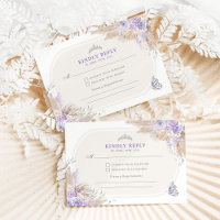 Purple Silver Quinceanera Mis Quince 15 Anos RSVP