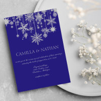 Purple silver snowflake winter wonderland Wedding