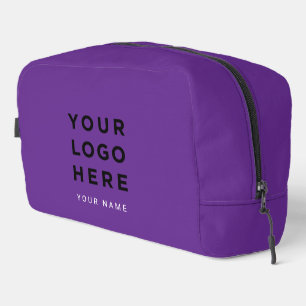 Purple Simple Business Logo Name Instagram Travel Dopp Kit