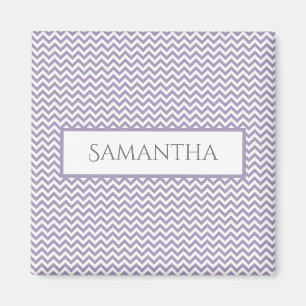 Purple Simple Chevron Personalised Magnet