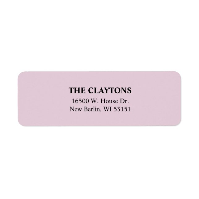 Purple Simple Return Address Labels (Front)