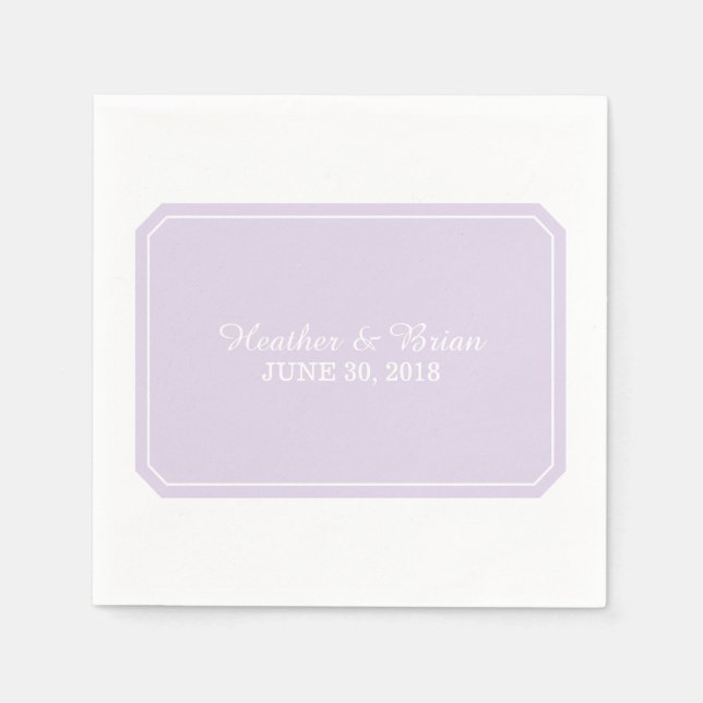 Purple Simply Elegant Paper Napkins (Front)