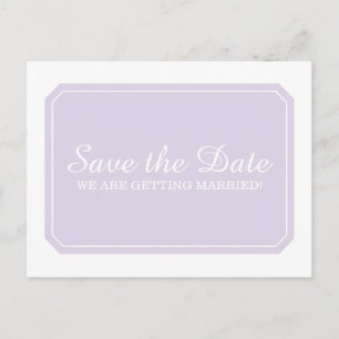 Purple Simply Elegant Save the Date Postcard