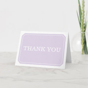 Purple Simply Elegant Thank You Card