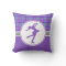 Purple Skating Sweetheart Plaid Throw Pillow