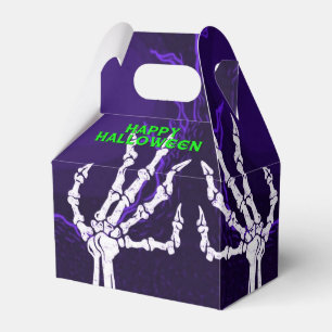 Purple Skeleton Hands Gable Favour Box